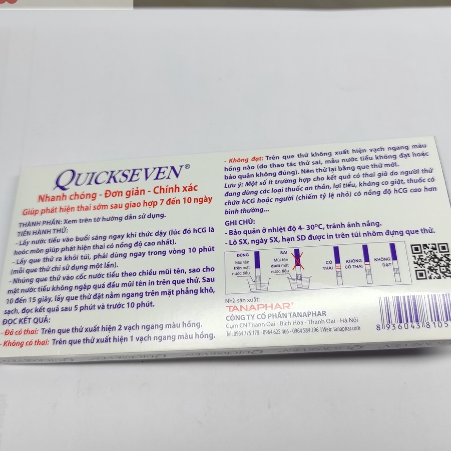 Que Thử Thai Quickseven Test Thử Thai Nhanh Chính Xác