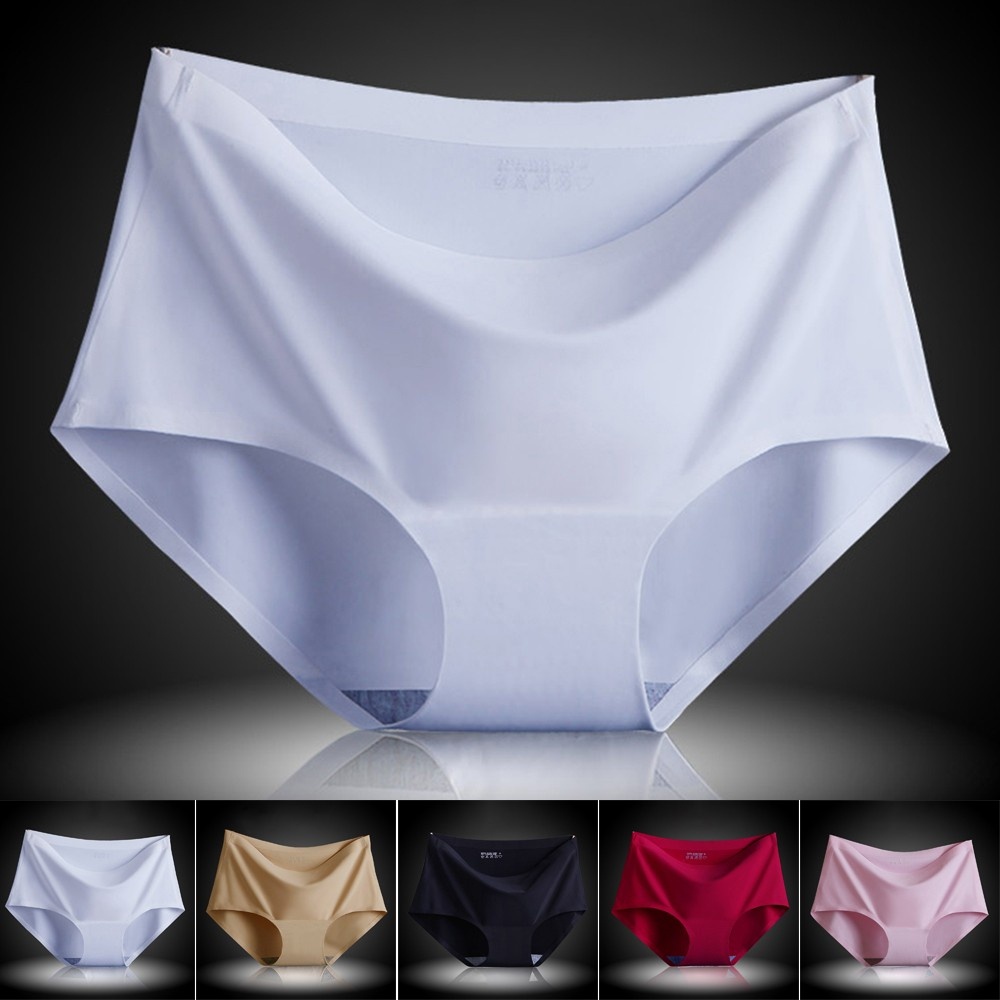 Womens Sexy Ice Silk Panties Briefs Lingerie Ladies Seamless Underwear Knickers