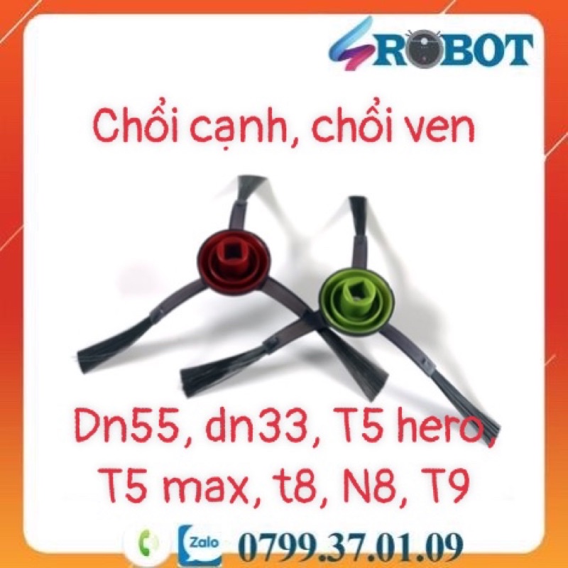 Chổi cạnh Robot hút bụi Deebot DN33, Dn320, Dn39, DN36, DN55, DN520, T5 Hero, T5 Max, T5 Neo, N5, N8, T8 aivi, T8 Power,