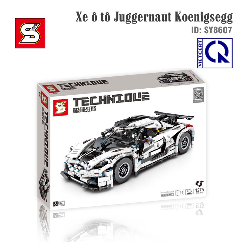 Đồ chơi lắp ráp xe Lego Technic mô hình siêu xe ô tô Juggernaut Koenigsegg  - SY BLOCK 8607
