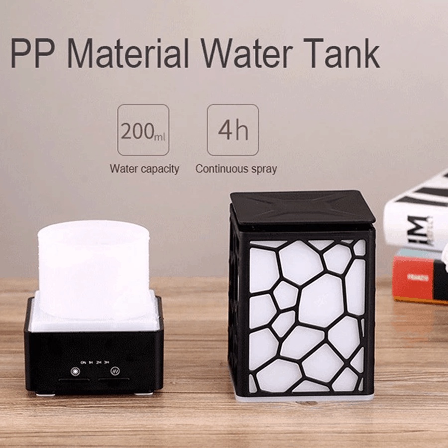 Máy Xông Tinh Dầu Lập Phương Cao Cấp Hoa Nén 200ml - Thiết kế sang trọng, chế độ phun mạnh mẽ, bảo hành 12 tháng