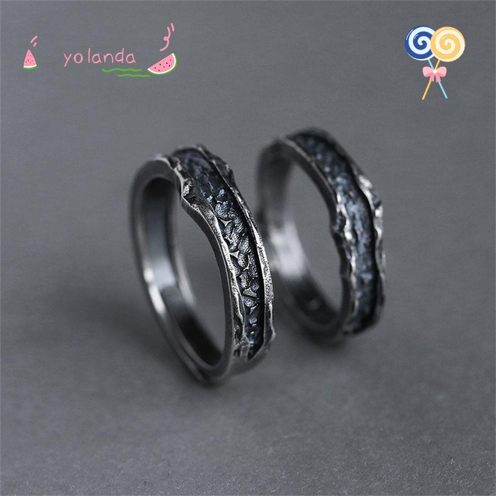 Nhẫn Cưới Chất Liệu Thép Không Gỉ Phong Cách Gothic Cho Cặp Đôi