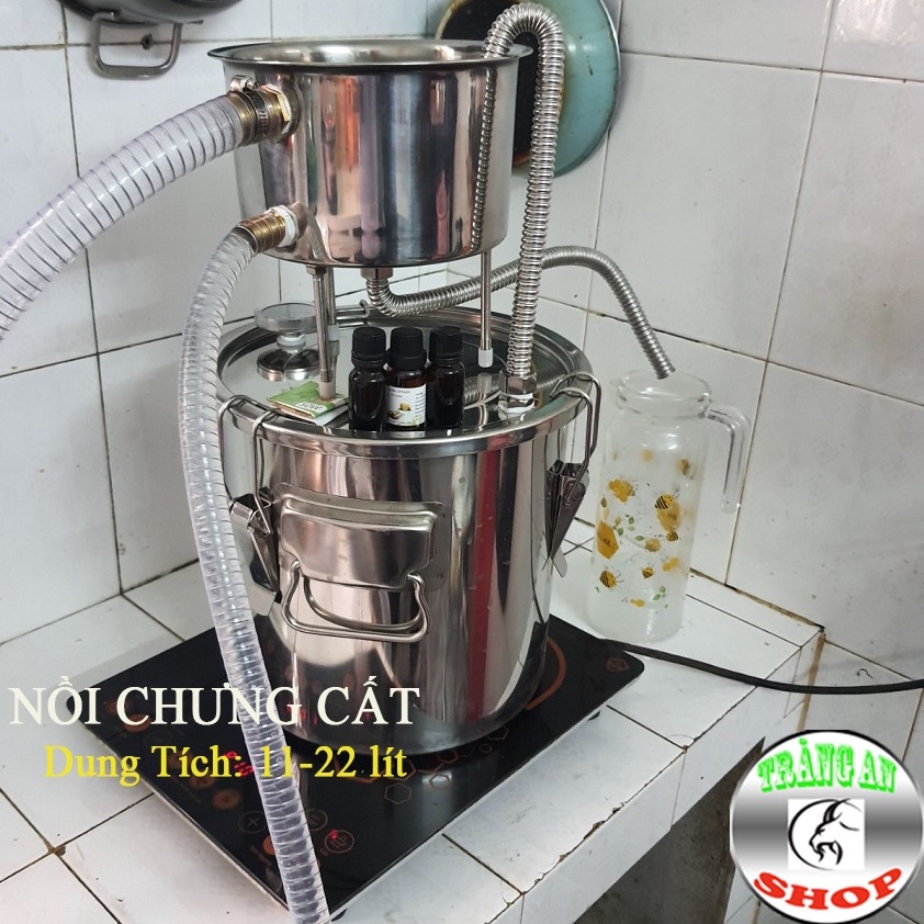 Nồi Chưng Cất Chất Liệu Inox, 11 - 22 lít, Sử Dụng Đa Năng, Làm Tinh Dầu, Nấu Rượu