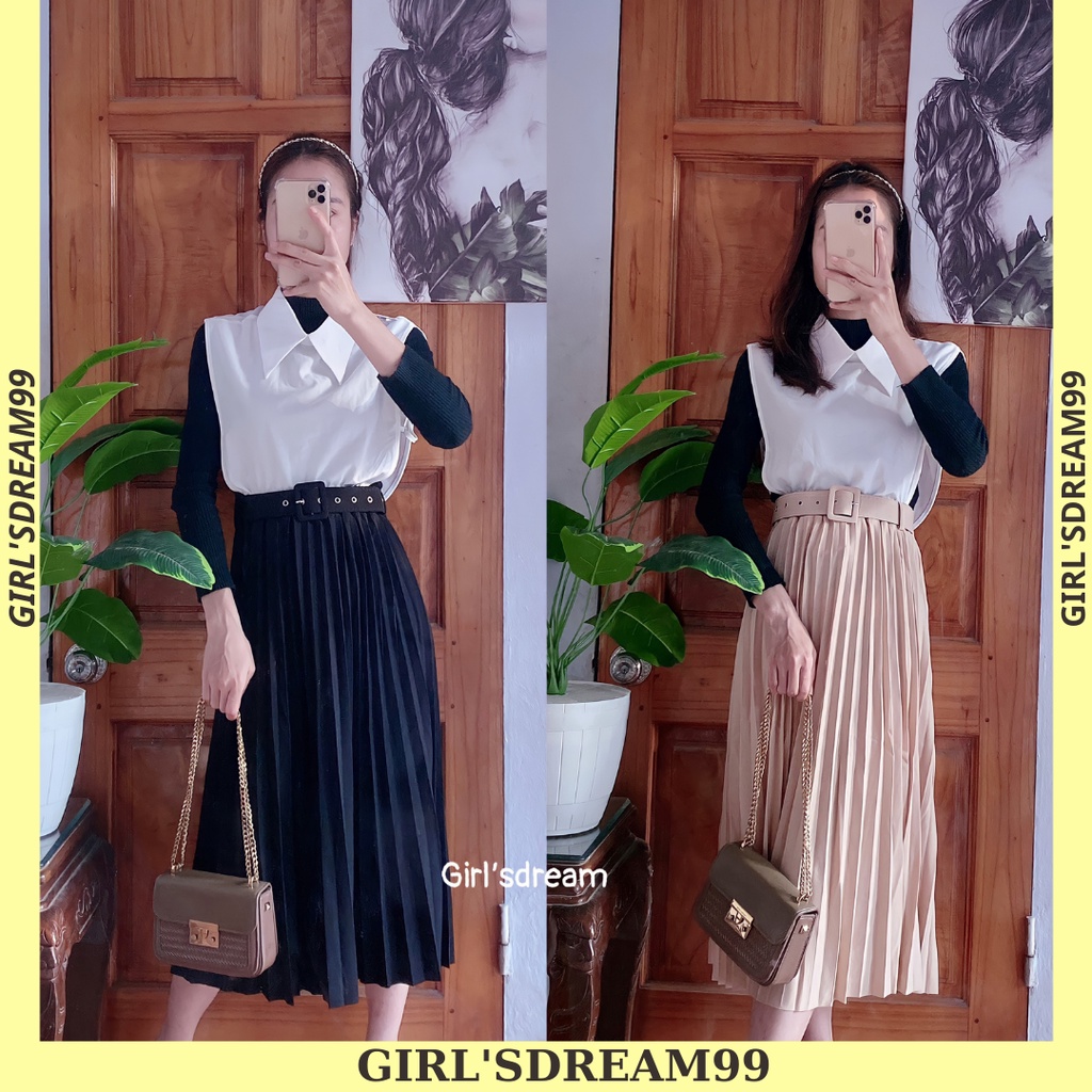 Chân Váy Xếp Ly Dáng Dài GirlsDream, Chân Váy Dài Cho Nữ | Ảnh Thật+Video | BigBuy360 - bigbuy360.vn