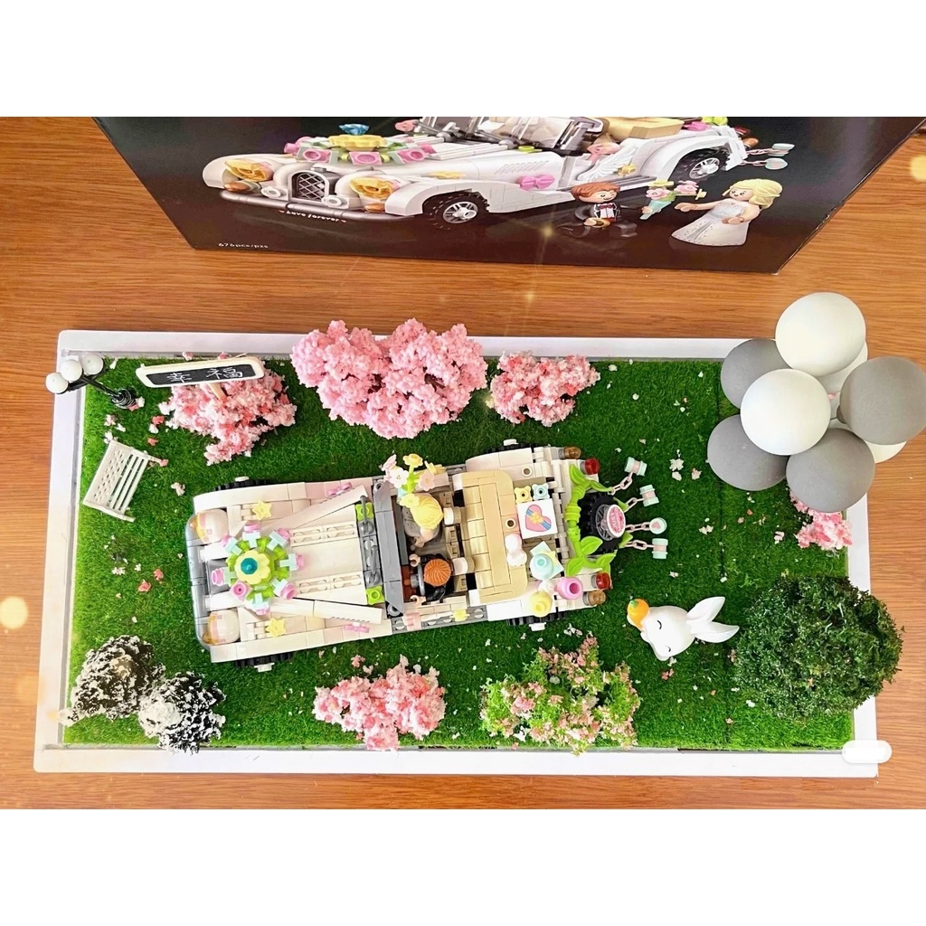 Bộ lắp ráp xe mô hình xe đám cưới wedding car 119 có 676 mảnh ghép