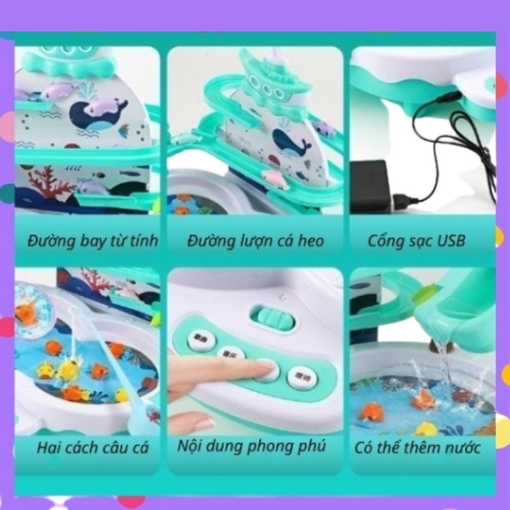 Bộ Đồ Chơi Câu Cá Nam Châm Từ Tính Có Âm Nhạc Cao Cấp Cho Bé Vui Chơi Sáng Tạo, Shop Bố Mốc