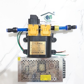 BƠM ĐÔI MINI 12V 150W ZUKUI- TỰ NGẮT KHI KHÓA NƯỚC -TĂNG ÁP LỰC NƯỚC, RỬA XE, TƯỚI LAN