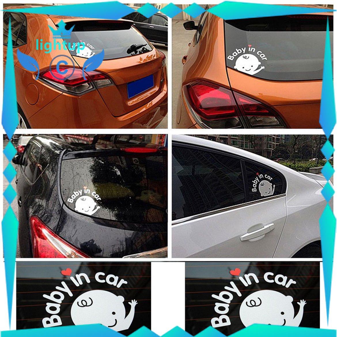 【 Nơi】Decal xe hơi BABY IN CAR (nhiều mẫu mã) Hình Dán Chữ "Baby In Car" Phản Quang "Cho Xe Hơi