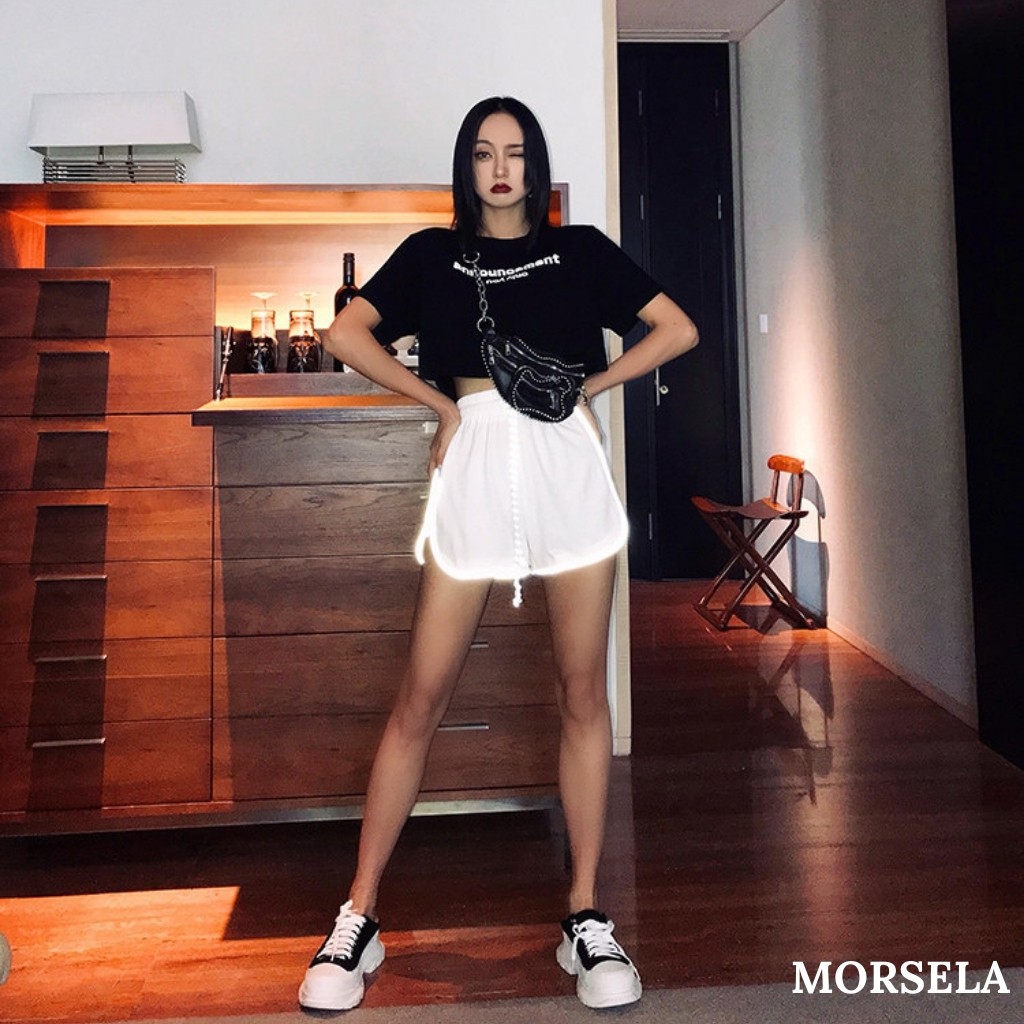 Áo croptop rộng tay lỡ ANNOUNCEMENT cá tính dành cho nữ - Áo crop top kiểu - Morsela