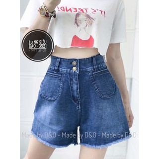 Quần Bò Cạp Cao - Quần Short Ngố Lưng Cao Trên Rốn - Tôn Dáng Gọn Eo Bụng / Co Giãn Mạnh Màu Siêu Tây