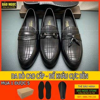 Giày lười nam công sở cao cấp mã K2336 ✳️DA BÒ THẬT 100% - ĐẾ KHÂU✳️ Giày tây nam da bò nhập khẩu🎁 Bảo hành nổ da 1 năm