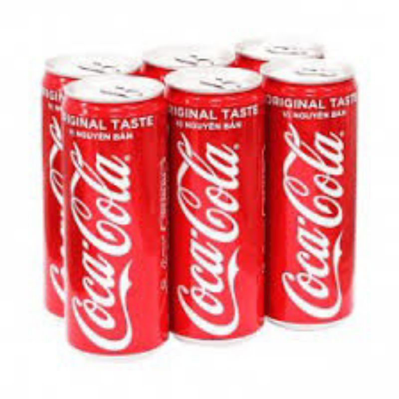 lốc 6 lon nước uống coca-cola vị nguyên bản 330ml