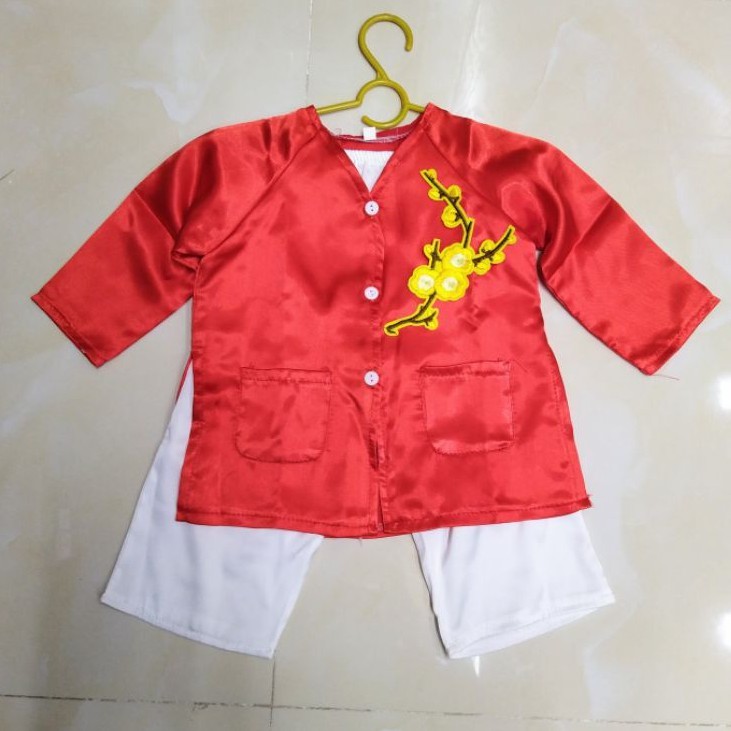 Bà Ba Bé Gái - Mẫu Hoa Mai/Đào