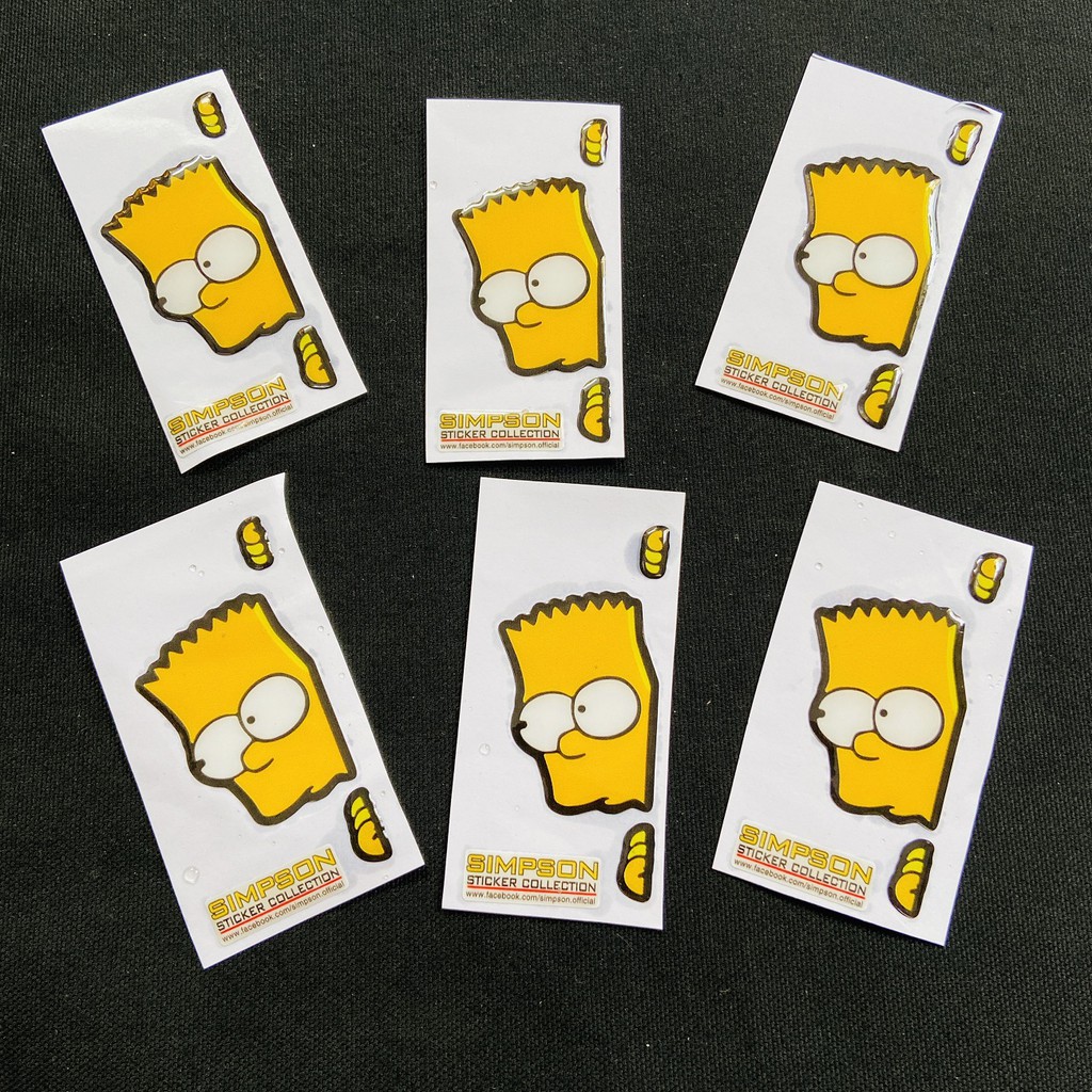 [GIÁ GỐC] QUÁ ĐỘC] TEM LOGO ĐỔ KEO NỔI DÁN XE SIMPSON HÀI HƯỚC CAO CẤP (MÀU VÀNG)