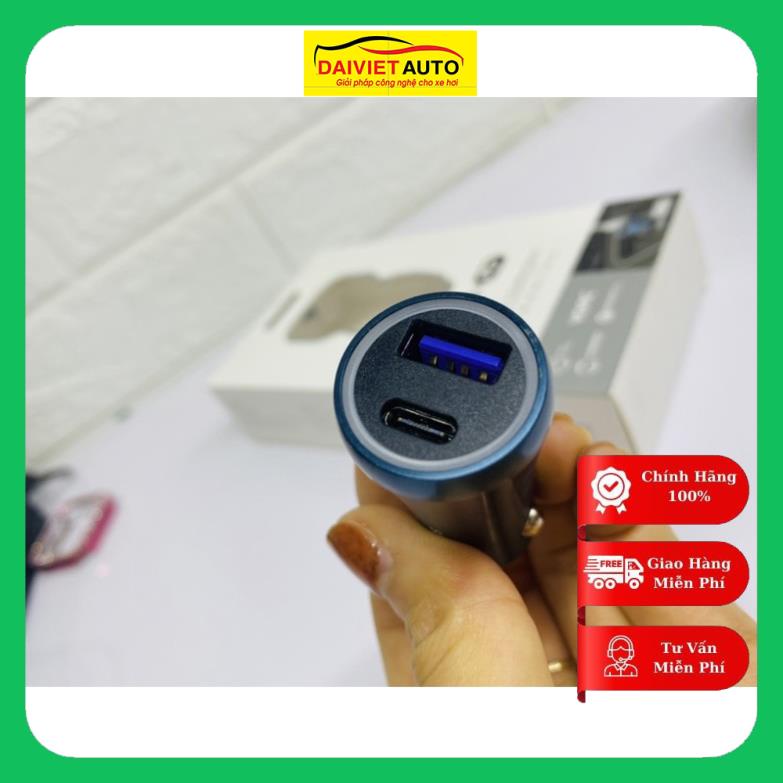 Tẩu sạc nhanh 65W Sendem D10 cho ô tô USB + Type | Đại việt auto