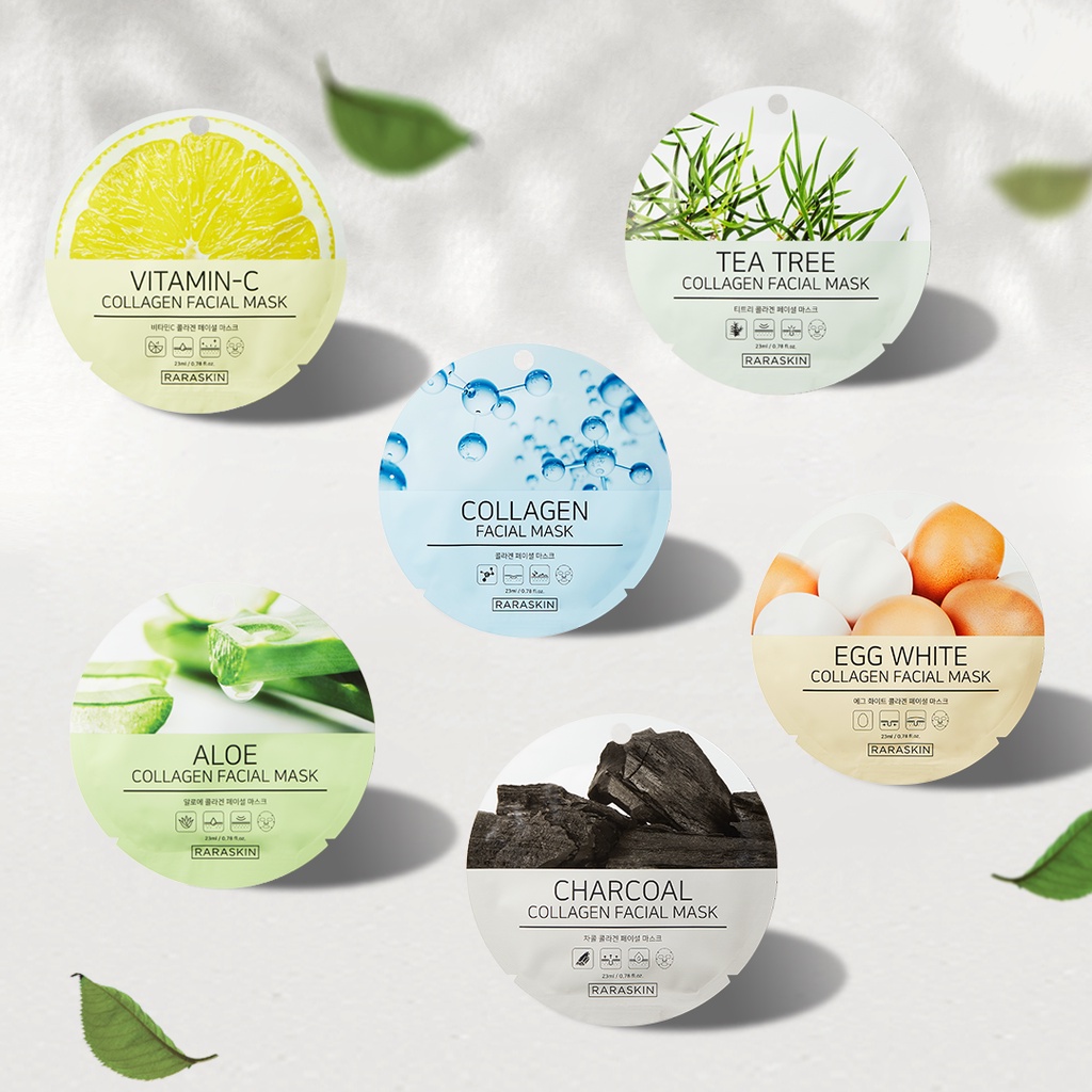 Bộ 10 Mặt Nạ Collagen Hàn Quốc 6 Loại Tùy Chọn
