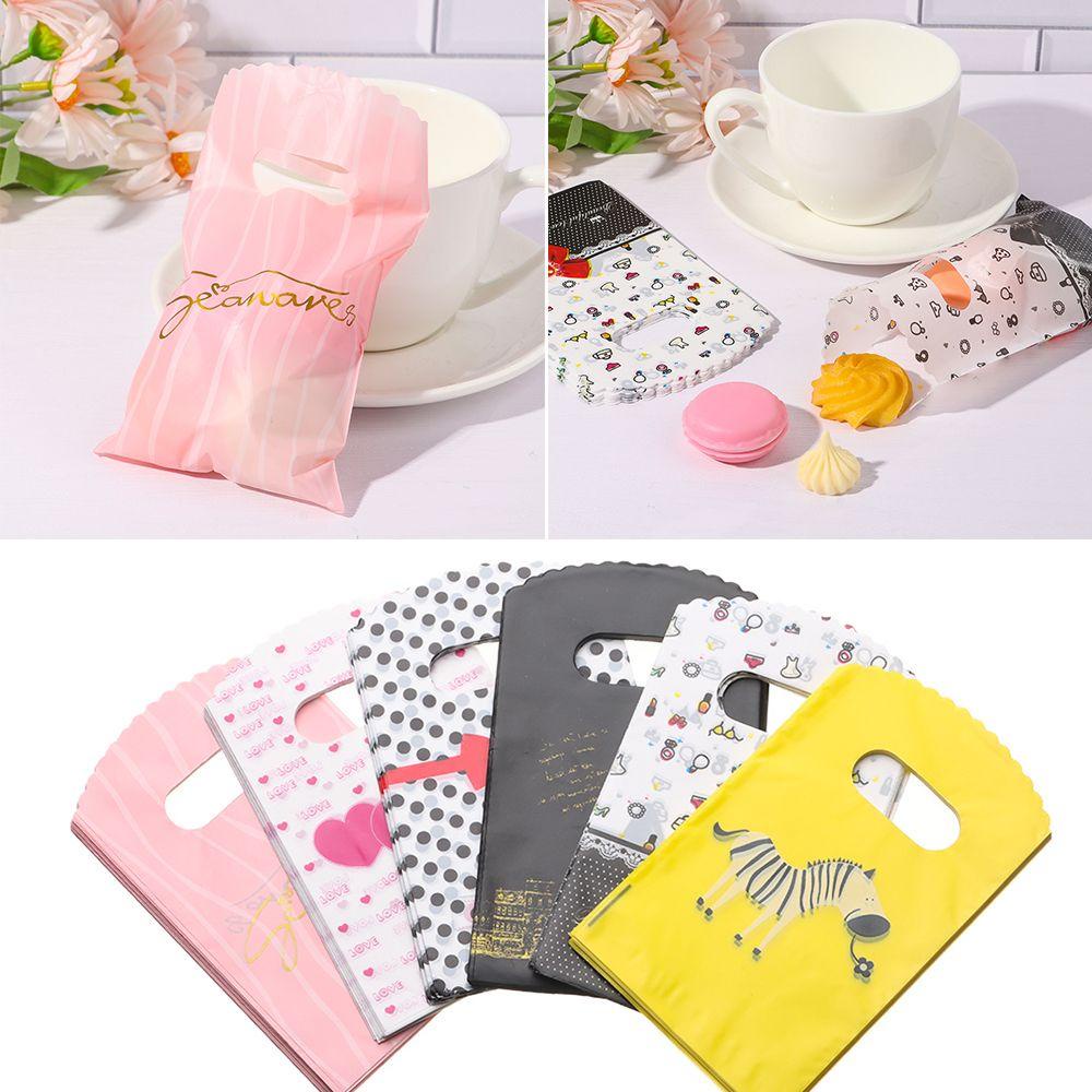 Set 50 Túi Nhựa Có Tay Cầm Thiết Kế Mới Đơn Giản Tiện Lợi Dễ Sử Dụng