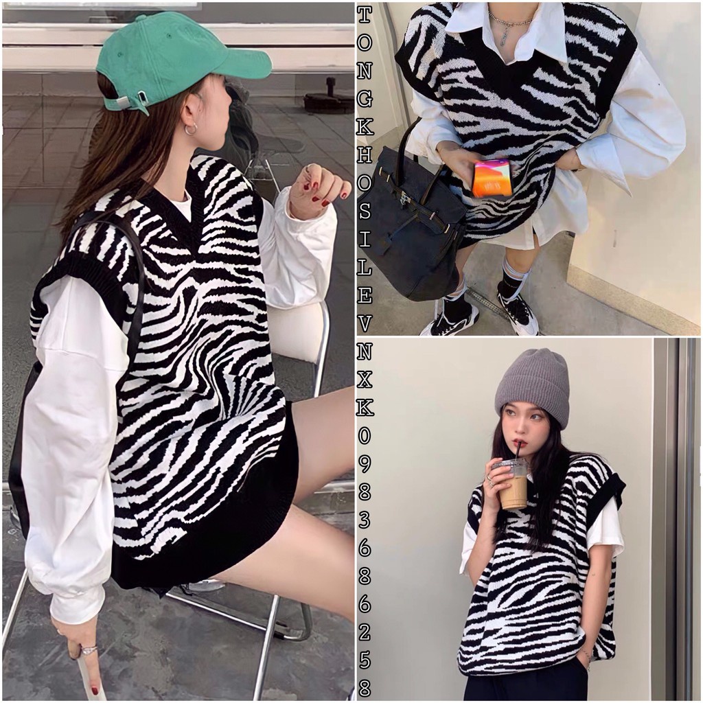 Áo Thun GILE Xuân Hè Loang Ngựa Vằn Form Rộng Unisex Ulzzang