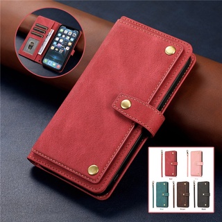 Bao Da Điện Thoại Nắp Lật Kèm Ví Đựng Thẻ 9 Ngăn Đựng Thẻ Cho Xiaomi POCO M4 X3 NFC Redmi 10 Note 11T 11 11S Pro 4G 5G