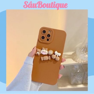 Ốp lưng iphone cạnh vuông bảo vệ camera Brown candy 7plus/ 8pl/ x/ xs/ xsmax/ 11/ 11promax