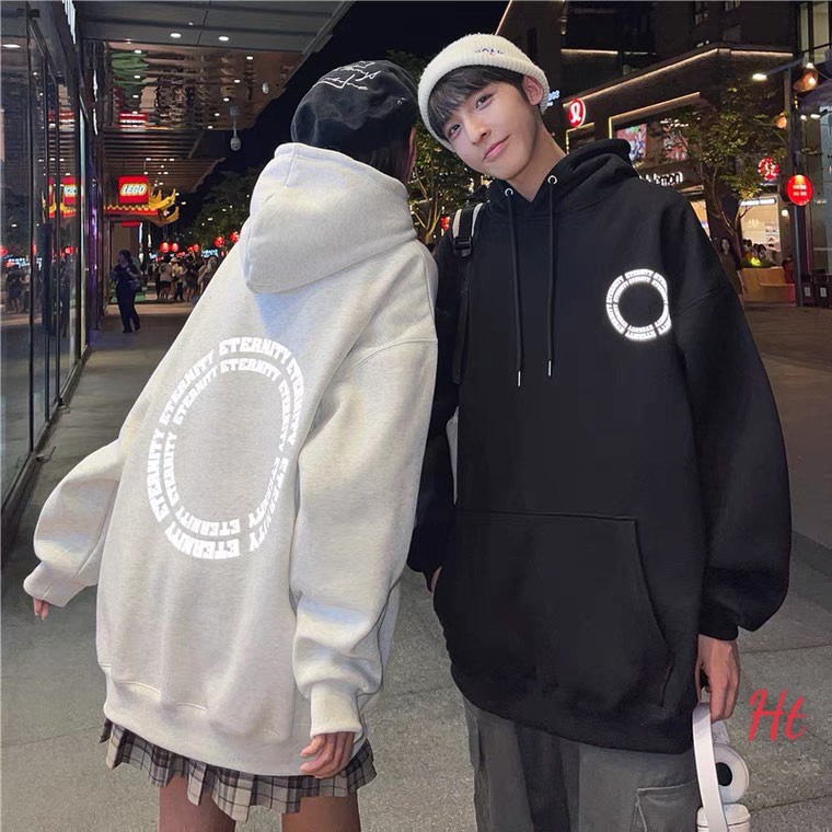 Áo Hoodie Phản quang Enter From Unisex 2 màu mặc đôi cực đẹp