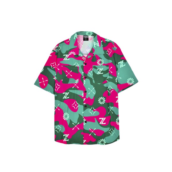 Áo sơ mi local brand Clownz Terraria Camouflage unisex, dáng rộng hàng chính hãng