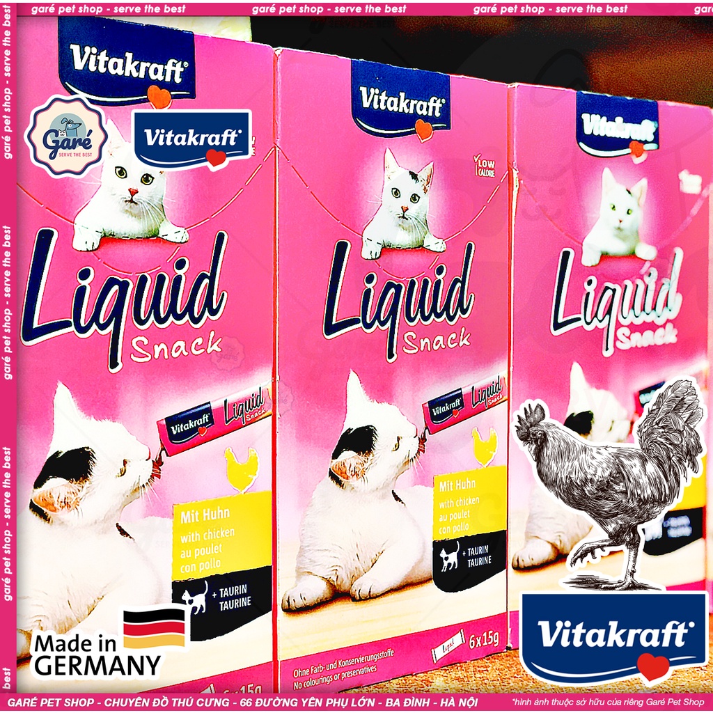 Súp Vitakraft Liquid bổ sung Taurine dành cho Mèo - Vitakraft Cat Liquid Snack with Chicken Taurine