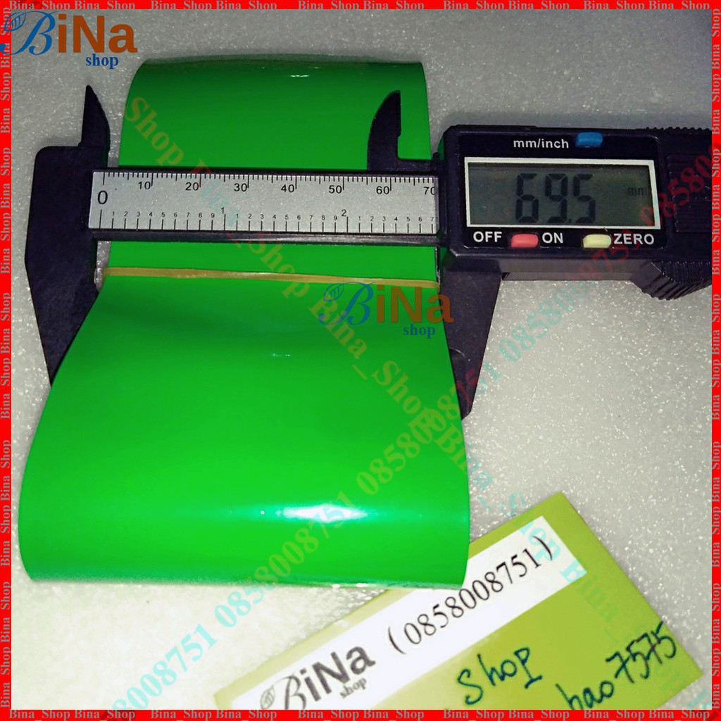 [1 mét] Màng co nhiệt pin 3S 18650 70mm xanh lá/xanh dương/đen