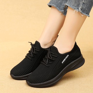 ❖∈giày nữ, mẹ, đế mềm, đi không mỏi, đen công sở, vải bắc kinh cổ, nữ chống trượt bộ, đơn
