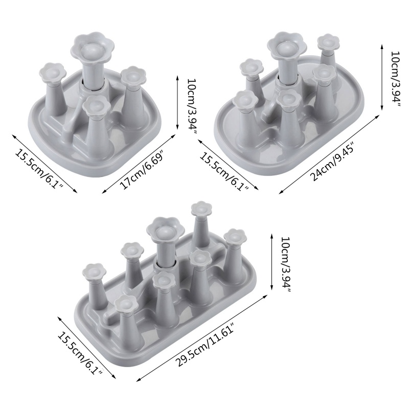 Giá Đỡ Phơi Khô Cốc Thủy Tinh Bằng Nhựa Đa Năng Chống Bụi