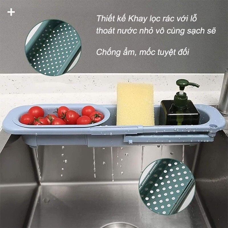 Kệ, Giá Để Đồ Rửa Bát, Rửa Chén Kèm Khay Lọc Rác Thông Minh
