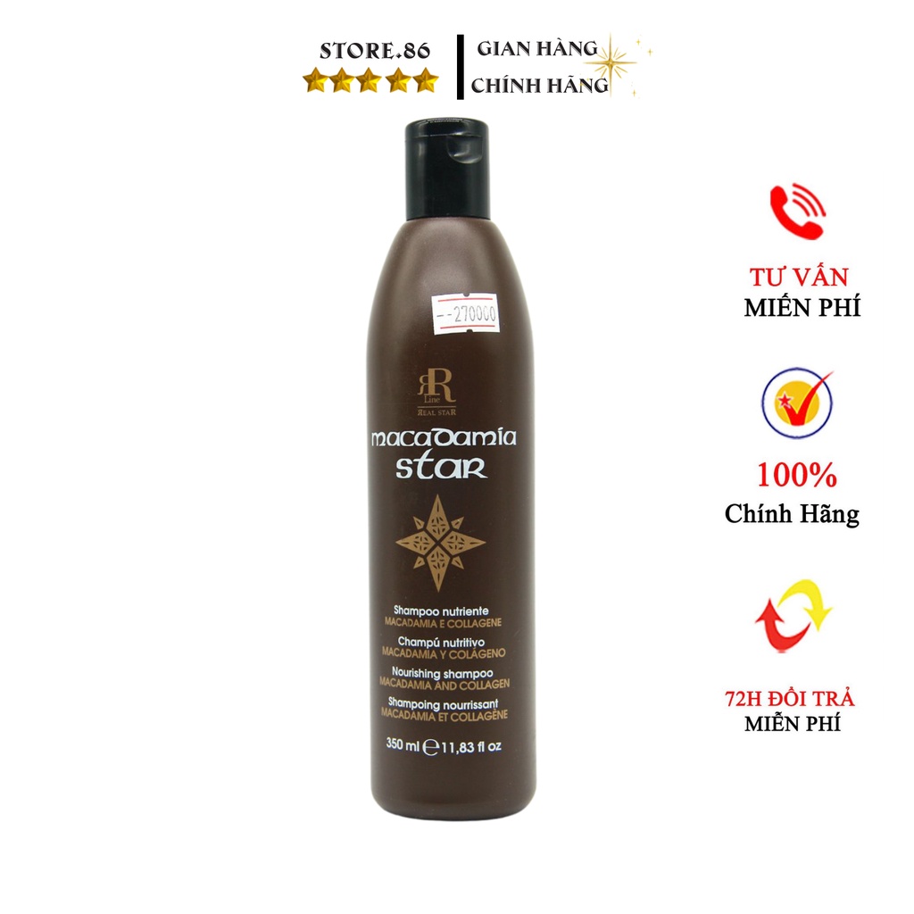 MACADAMIA COMBO DẦU GỘI DẦU HẤP PHỤC HỒI & TÁI TẠO TÓC MACADAMIA COLLAGEN STAR SIZE: 350ML - 1000ML