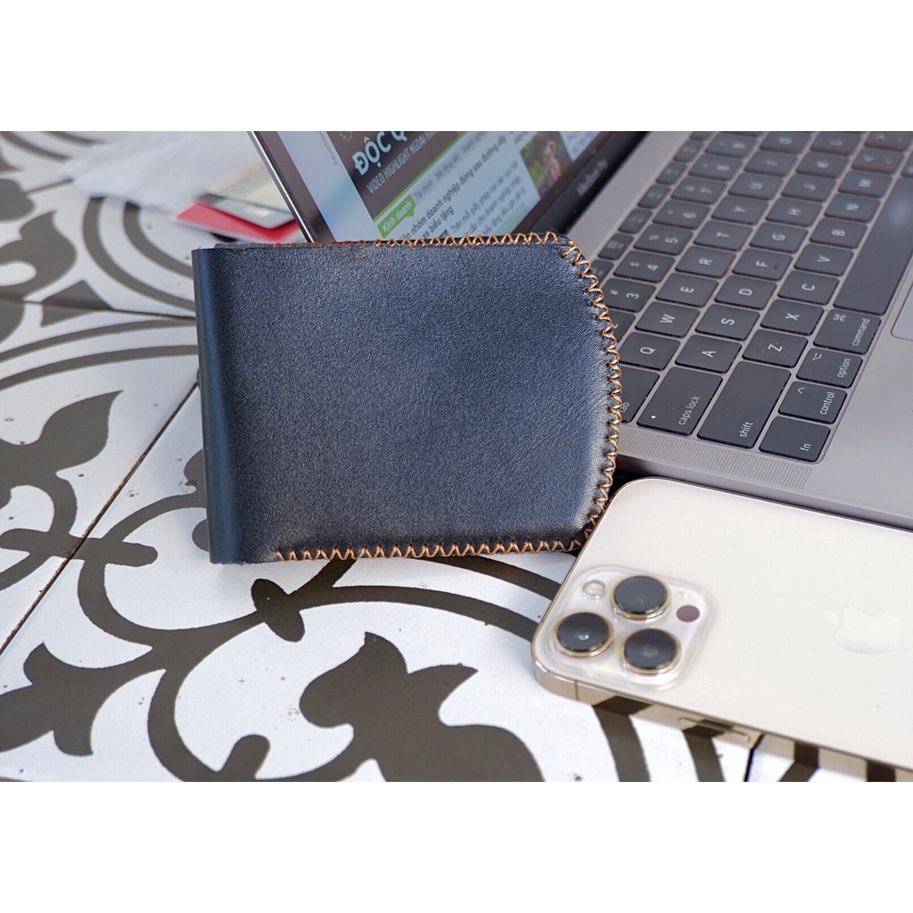 Ví Nam Mini Kiểu Ngang Thời Trang Da Bò 4K Đựng Tiền Và Đựng Thẻ Tiện Lợi 4K21