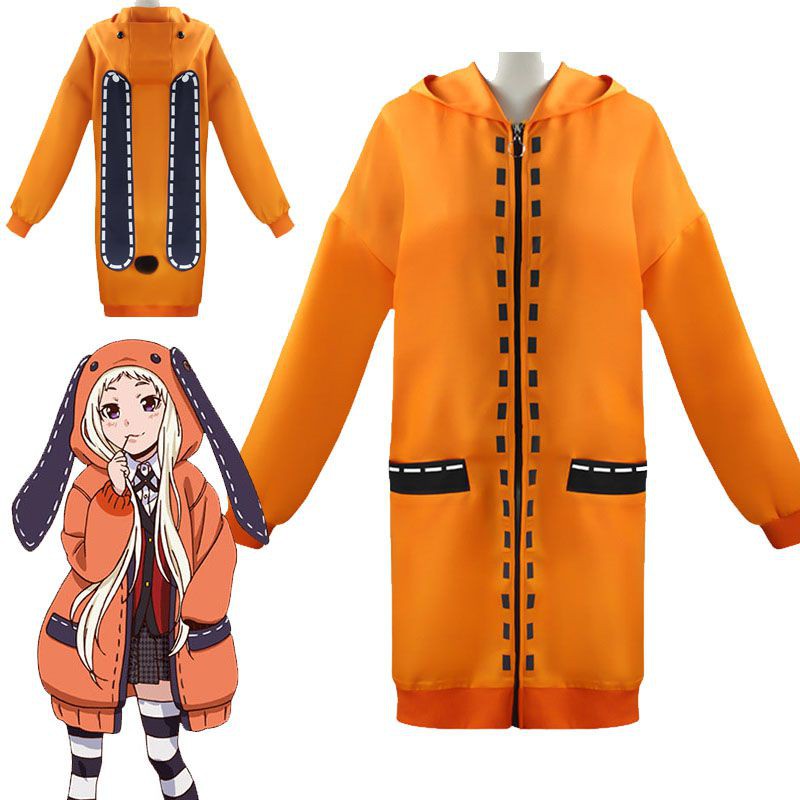 Kakegurui Compulsive Gambler Rune Runa Yomozuki Cosplay Costume Hoodie-Coat #Anime