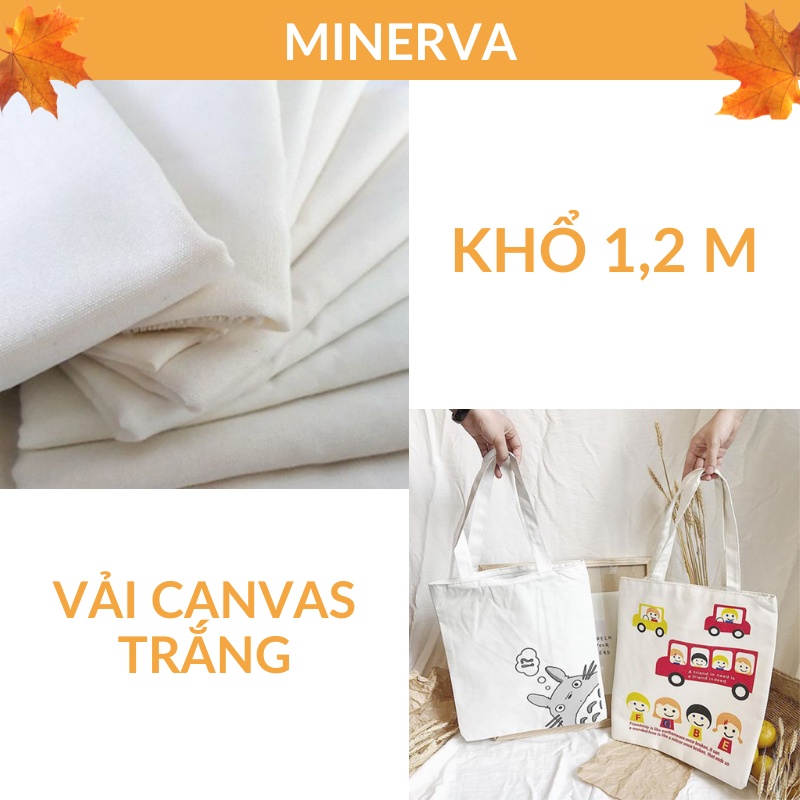 TRANG TRÍ Vải canvas mộc trắng be trang trí khổ 1,2 m làm đạo cụ chụp ảnh, may túi tote