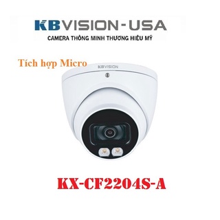 Camera trong nhà 2mp full color startlight kbvision kx-cf2204s-a hàng chính hãng - bảo hành 2 năm - tặng kèm nguồn 2a