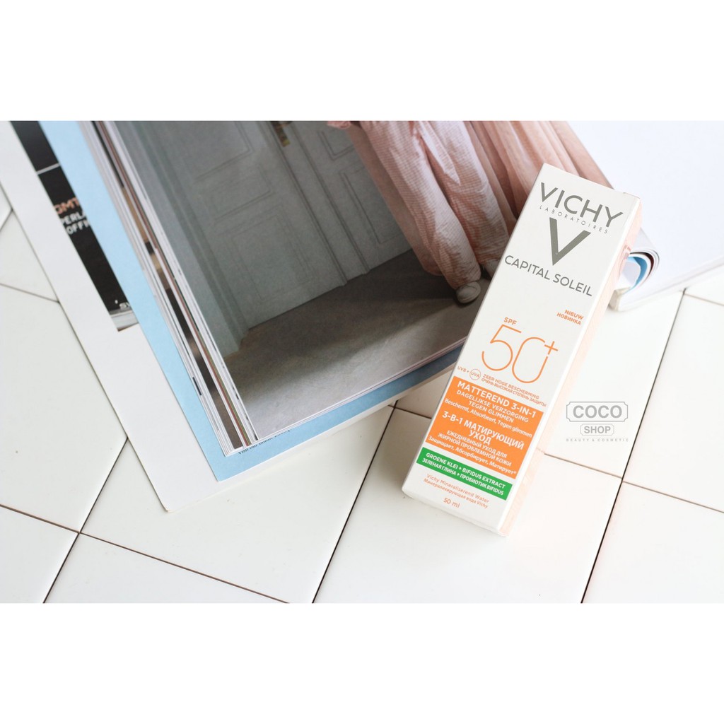 [Công Ty, Tem Phụ] Kem chống nắng Vichy Capital Soleil 3in1 SPF 50+ 50ml - [COCOLUX]