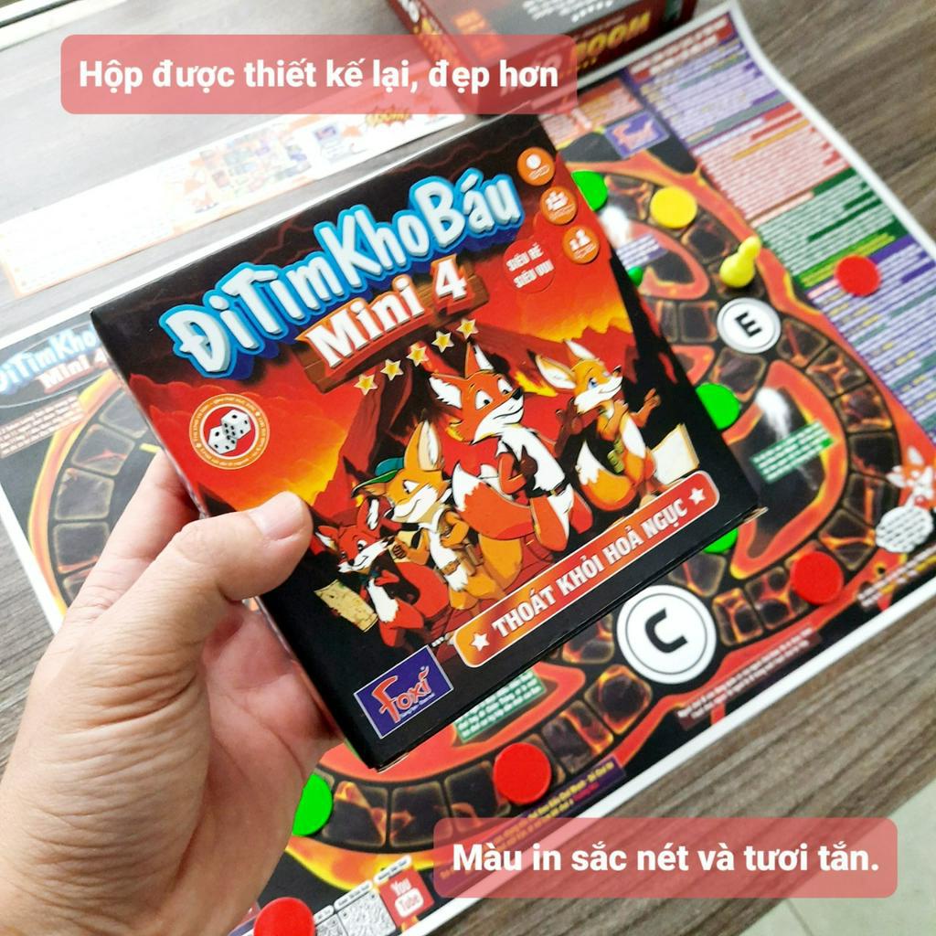 Board game-Đi tìm kho báu Mini 4 Foxi-trò chơi phát triển khả năng nhớ-logic-suy luận-phán đoán
