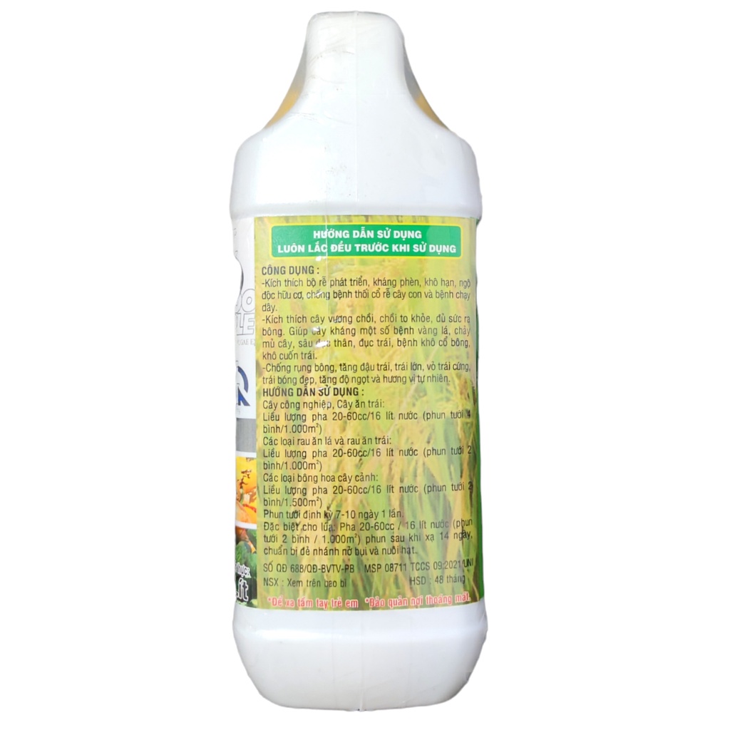 Phân bón lá hữu cơ tảo biển RootPlex 1Lít - kích thích bộ rễ phát triển, kháng phèn, khô hạn, mát bông,mát trái.