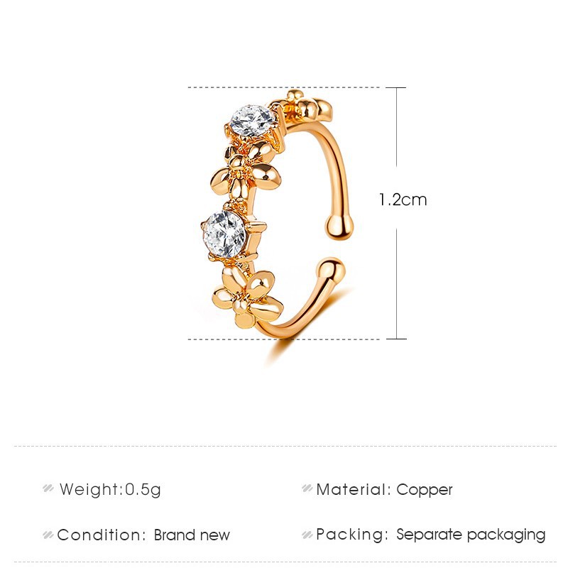 Khuyên Tai Đính Hoa Xinh Xắn Phong Cách Hàn Quốc Cho Bạn Gái