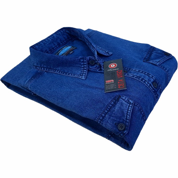 Áo sơ mi Denim ngắn / quần jean / Size lớn / Jumbo / Size Xxl, Xxxl, Xxxxl
