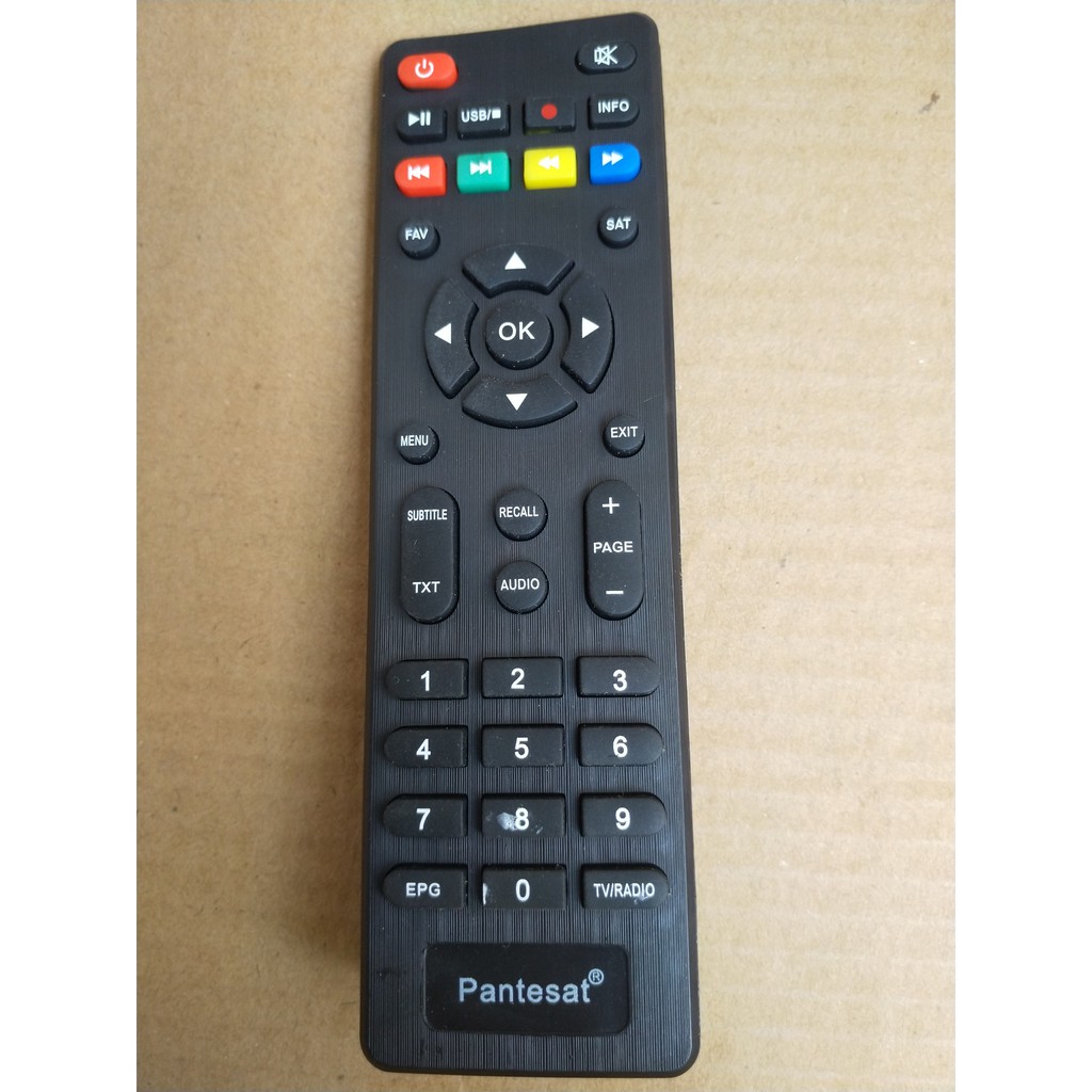 Remote đầu thu PANTESAT T2 + Tặng kèm 2 viên Pin 3A