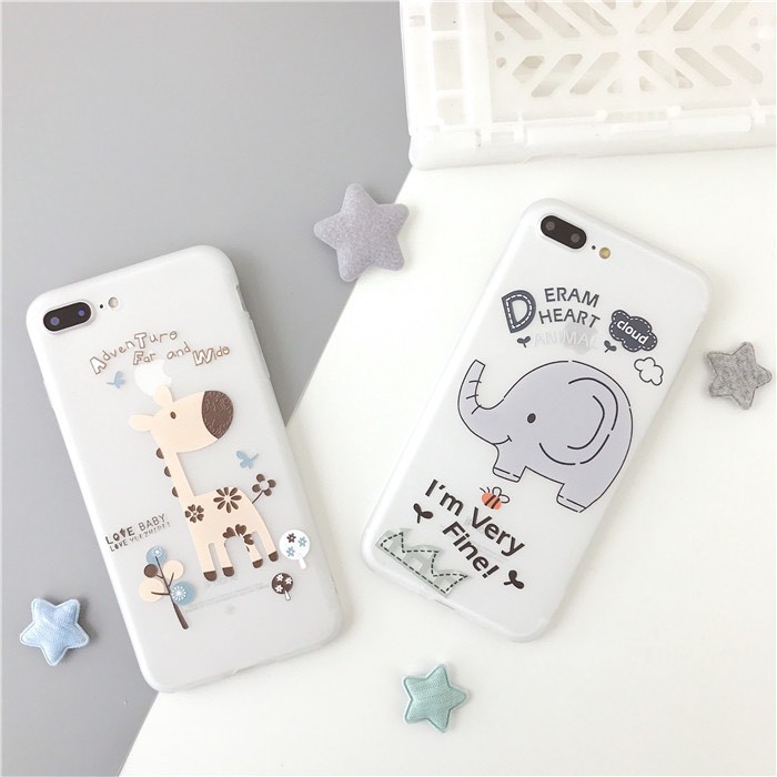 ỐP LƯNG, VỎ ĐIỆNTHOẠI HÌNH CON VOI/ HƯU CAO CỔ DỄ THƯƠNG XINH XẮN CHO IPHONE ip6/6p/ip7/ip7plus/ip8/ip8plus/ipx/