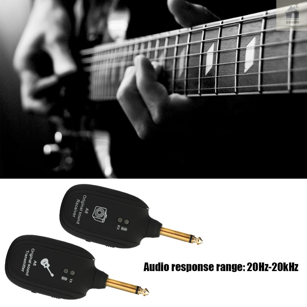 Bộ Thu Phát Tín Hiệu Am A8 Uhf 730mhz 50m Cho Đàn Guitar Điện