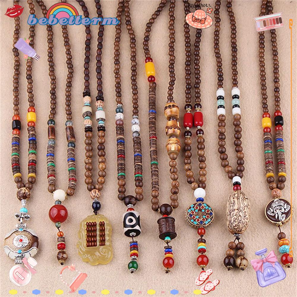 Bebetterm 1Pc Fashion Nepal Necklace Boho Vintage Party Statement Handmade Buddhist Ethnic Jewelry Gift