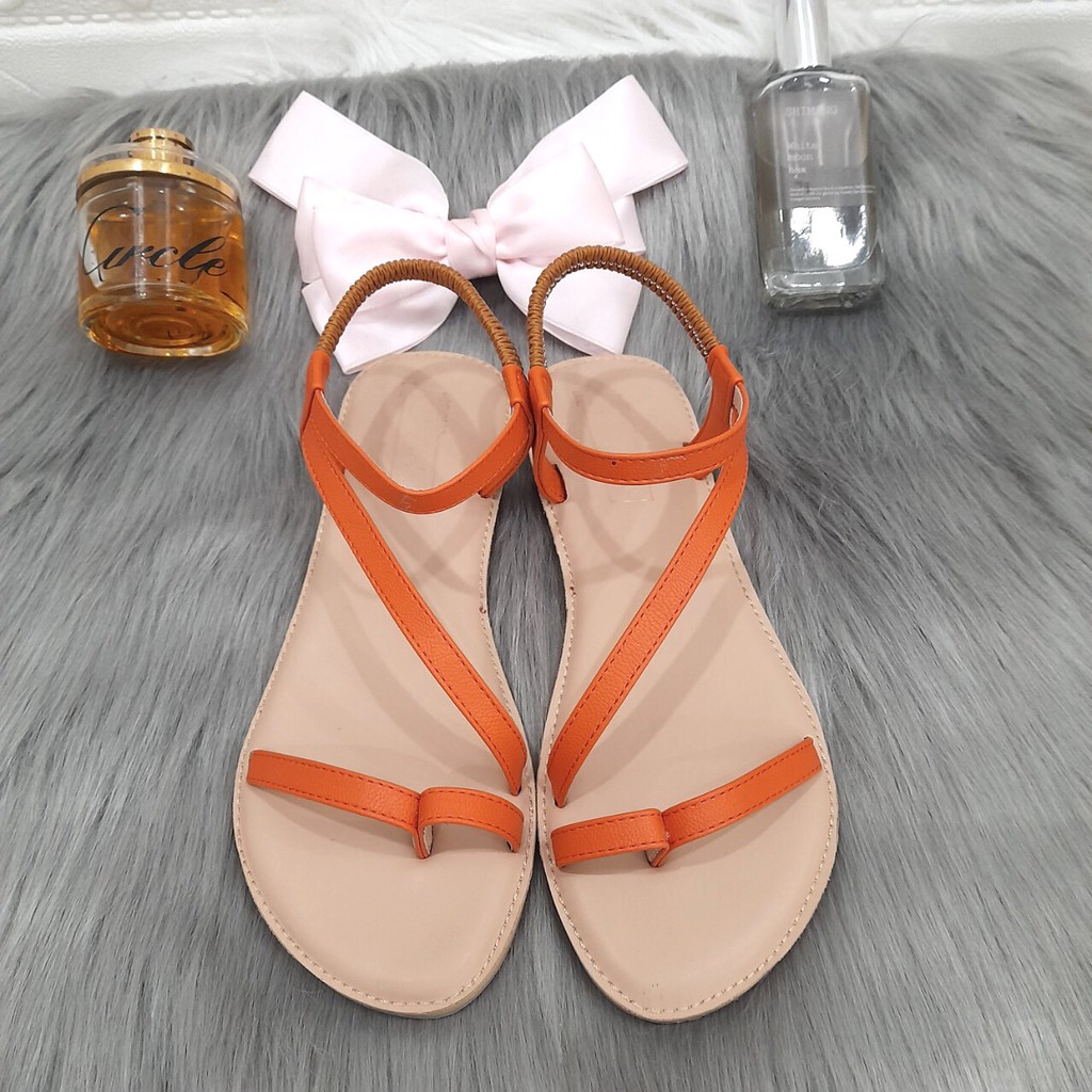 Sandal xỏ ngón dây ngang đế mềm, quai chun hậu Mtstore siêu dễ thương