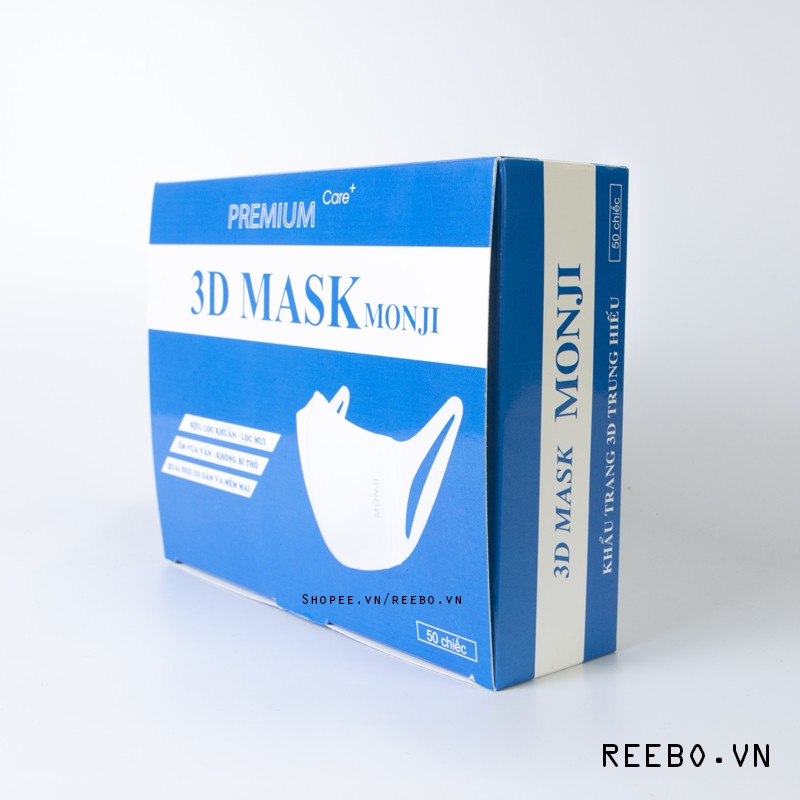 Khẩu trang 3d mask monji công nghệ dập nhật bản hộp 50 cái - ảnh sản phẩm 2