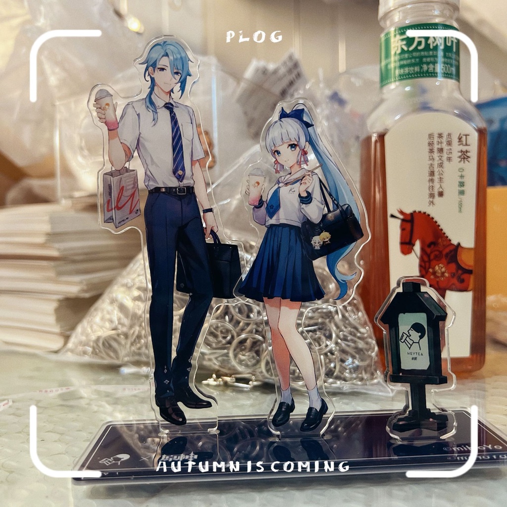 Mô hình nhân vật AYAKA AYATO KAMISATO GENSHIN IMPACT 3 MẢNH standee mica acrylic trưng bày anime chibi
