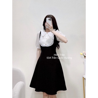 Váy thiết kế phối cổ cúc ngọc