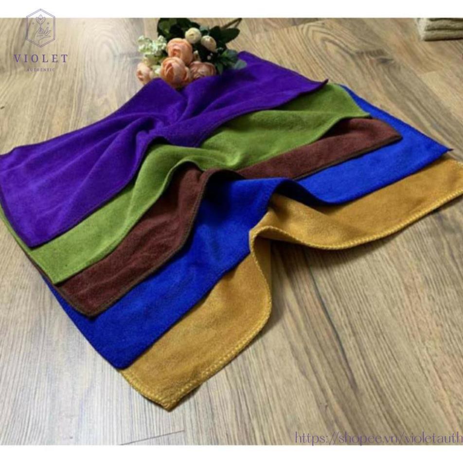 Khăn lau đa năng siêu thấm hút Microfiber- loại dầy khăn lau xe ô tô siêu thấm, siêu bền không phai mầu, không sổ lông